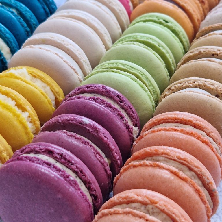 French Macarons in bright colours