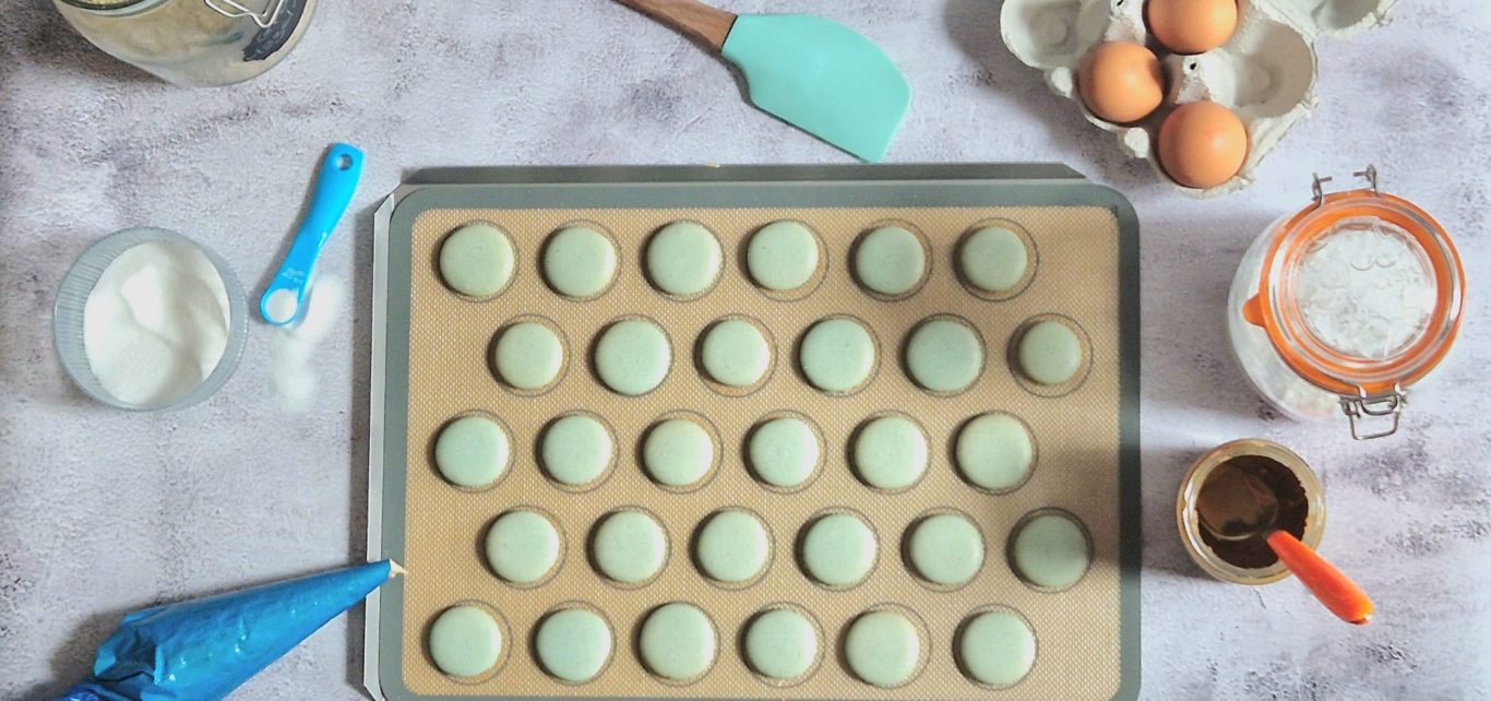 French Macarons and baking ingredients