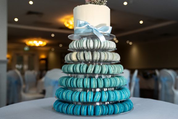 6 Tier Macaron Tower and Wedding Cake