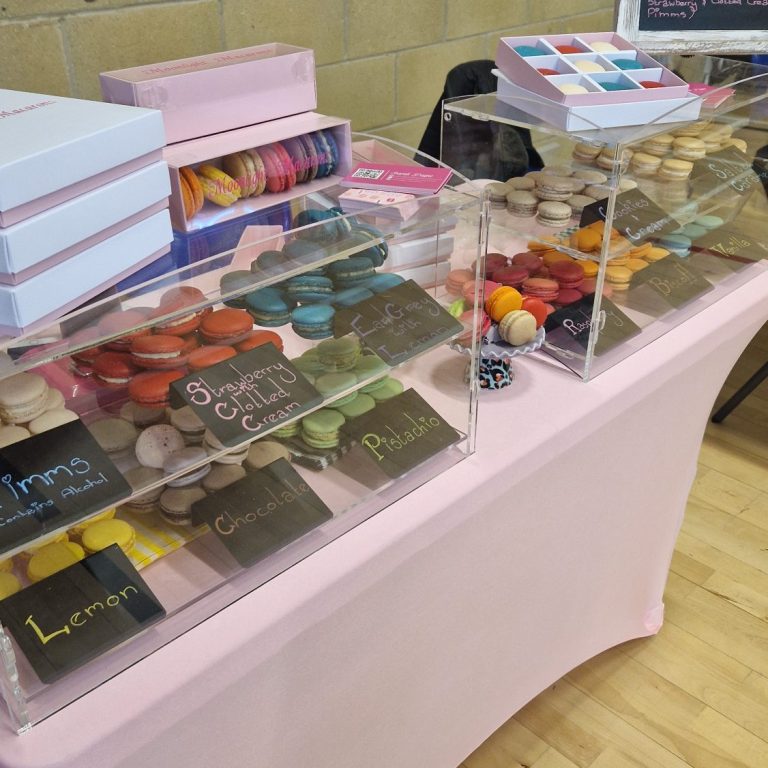 Rainbow Macaron display